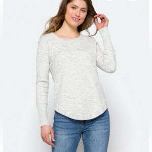 RD Style McKinley Ribbed Detail Sweater Women’s Size Medium Light Grey